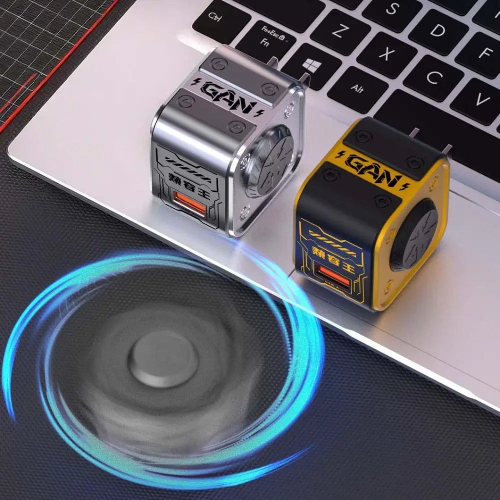 30W Power Gan Fast Charger USB-A Type-c Foldable Plug Fidget Spinner Zpaxo