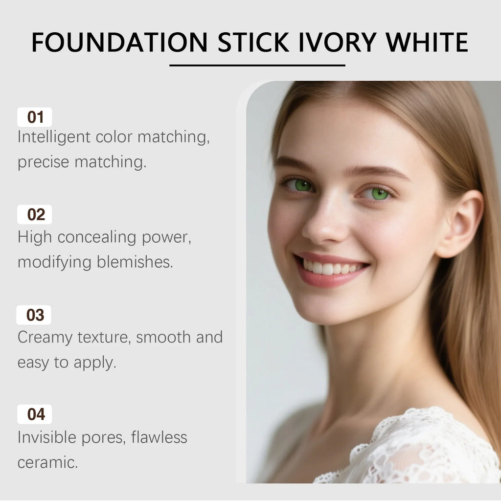 2-in-1 Color Changing Foundation & Concealer | Oil Control Foundation Concealer Stick Zpaxo