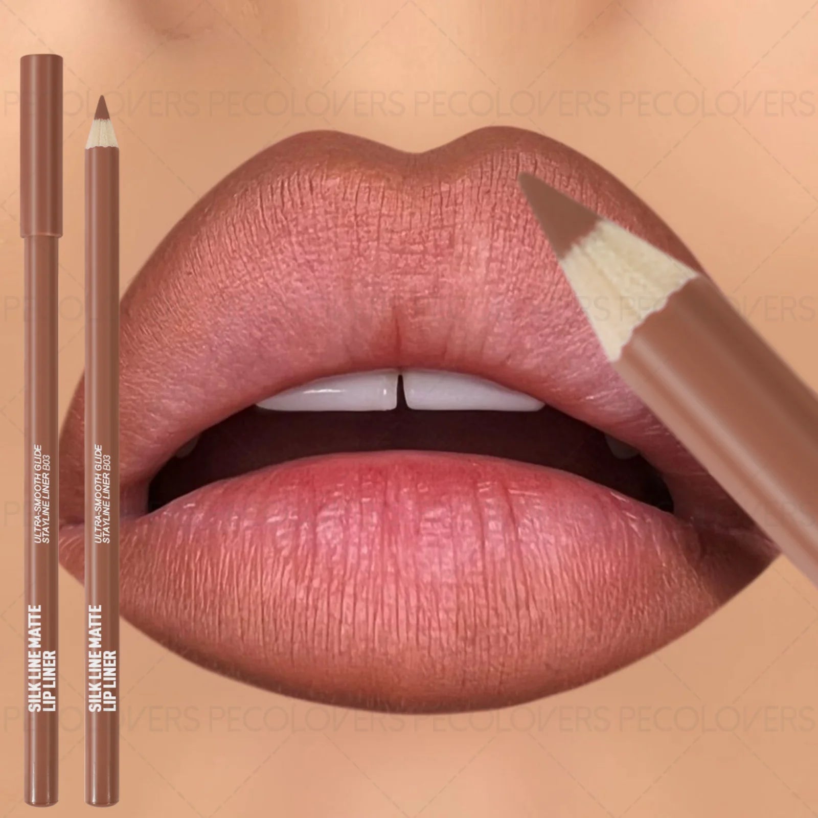 1PC Long-lasting Matte Lip Liner, Natural and Smooth Contour, Nude Makeup, Can Be Superimposed, Suitable for Christmas Makeup Zpaxo