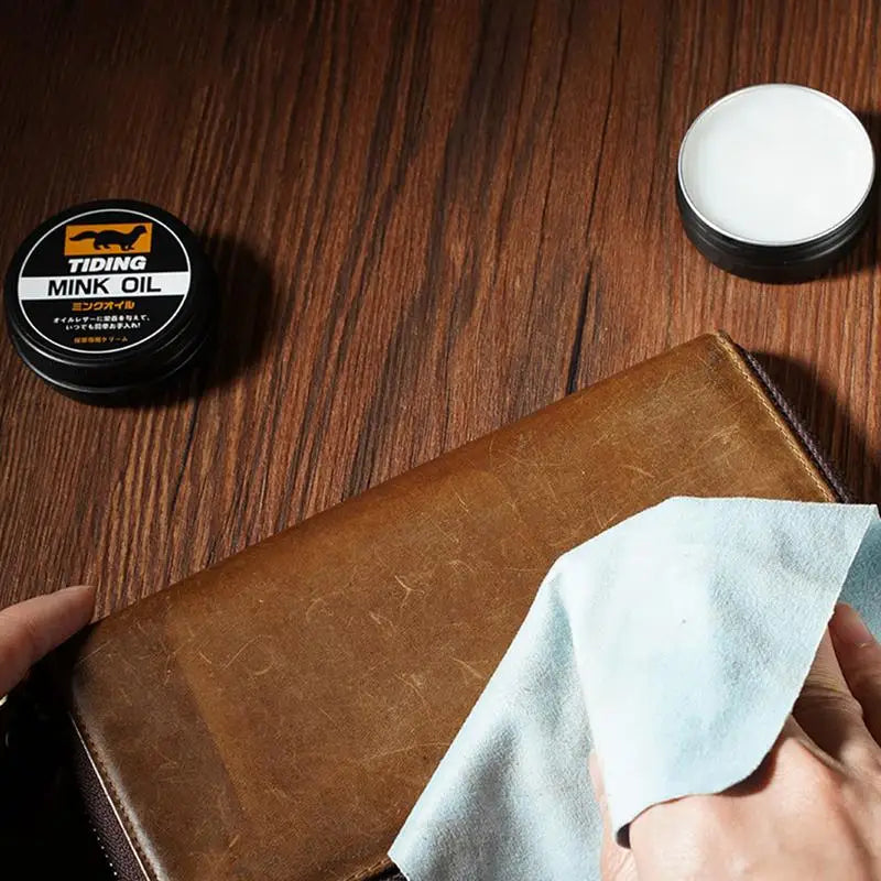 Leather Mink Oil Repair Cream Furniture Shoes Bags Sofas Luxury Care