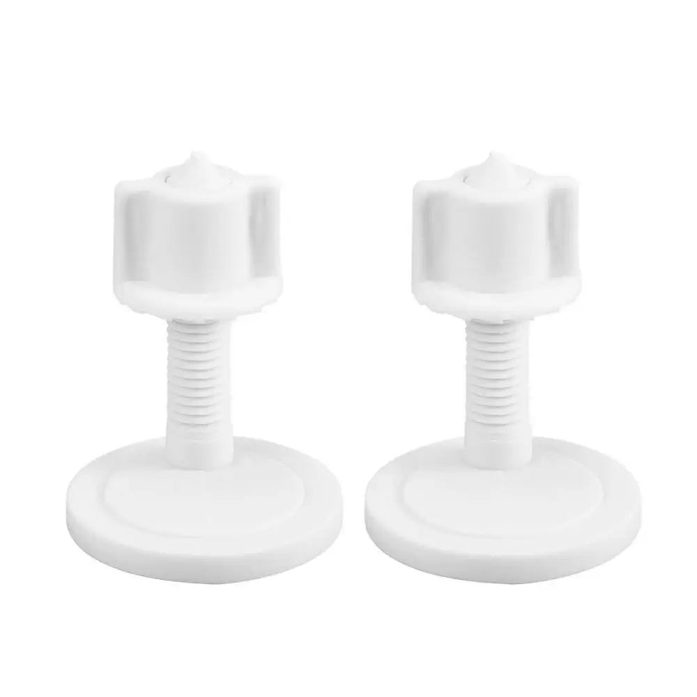 Plastic Toilet Hinge Screws & Nuts – Universal Replacement Set Toilet Hinge Screws Zpaxo WHITE