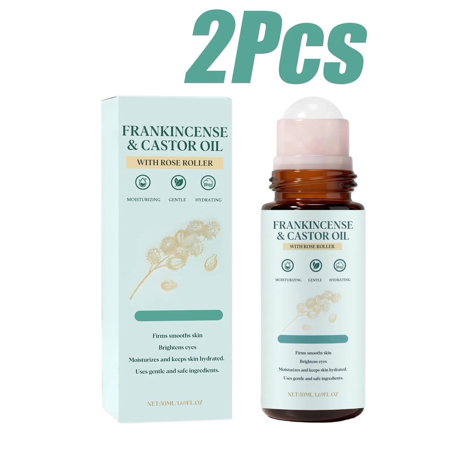 Frankincense Castor Oil Roll-On | Soothing Nourishing Skin Oil Roll-On Body Oil Zpaxo 100ml Boxed
