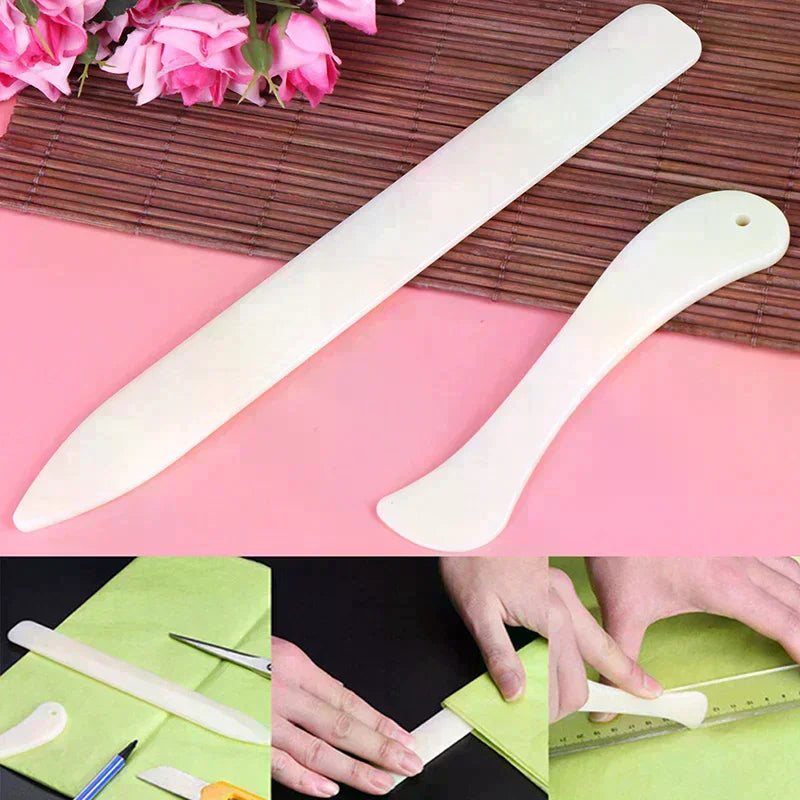 Leather Scoring Folding Creasing Paper Accessory Bone Folder Craft Tools 2Pcs Zpaxo