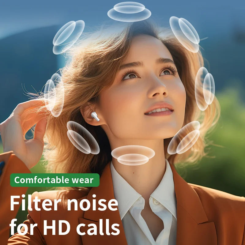 Bluetooth Earphones Wireless Headset Noise Cancelling Earbuds Mic