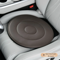 360 Degree Rotating Car Seat Cushion Anti-slip Mat Punching Design Zpaxo Coffee