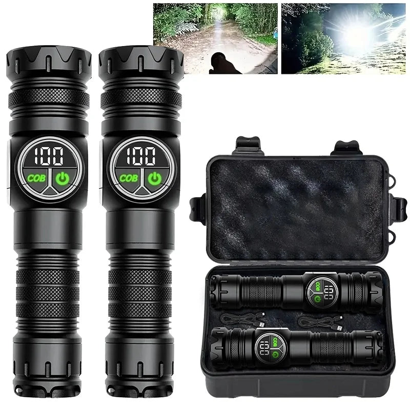 Mikenoon Magnetic LED Tactical Flashlight – USB Rechargeable COB LED Tactical Flashlight Zpaxo