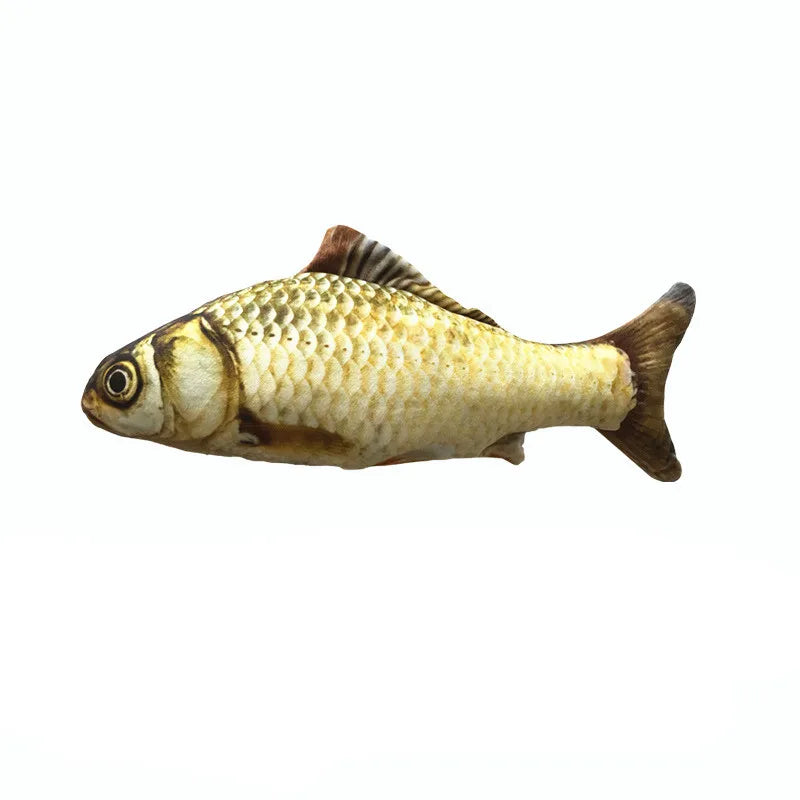 3D Simulation Carp Fish Cat Toy Soft Plush Interactive Catnip Salmon Zpaxo 30cm Crucian