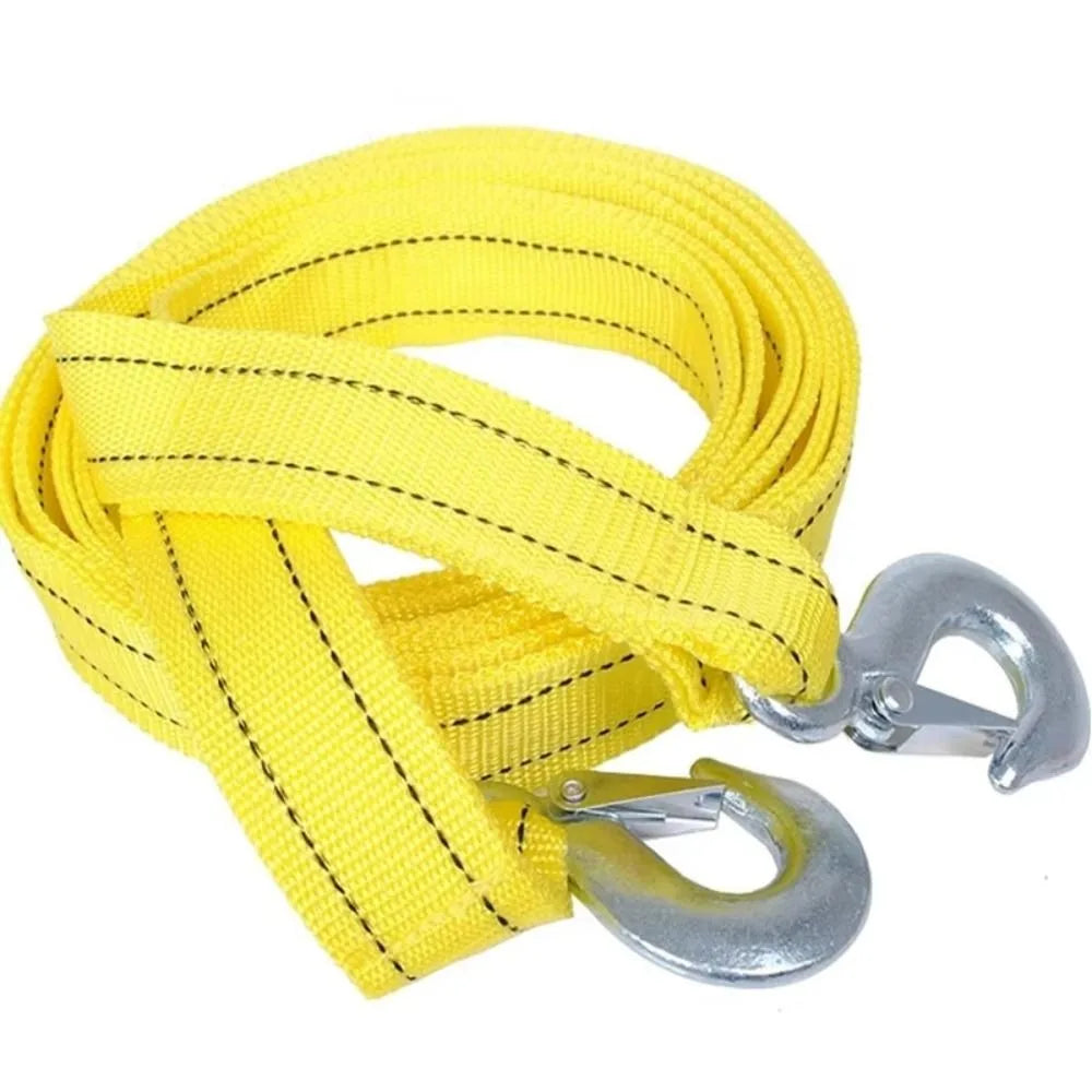 5 M Car Tow Cable 3 Ton Capacity Hooks Included Towing Pull Rope Emergency Rescue Off Road Design Heavy Duty Tow Road Emergency Zpaxo Yellow