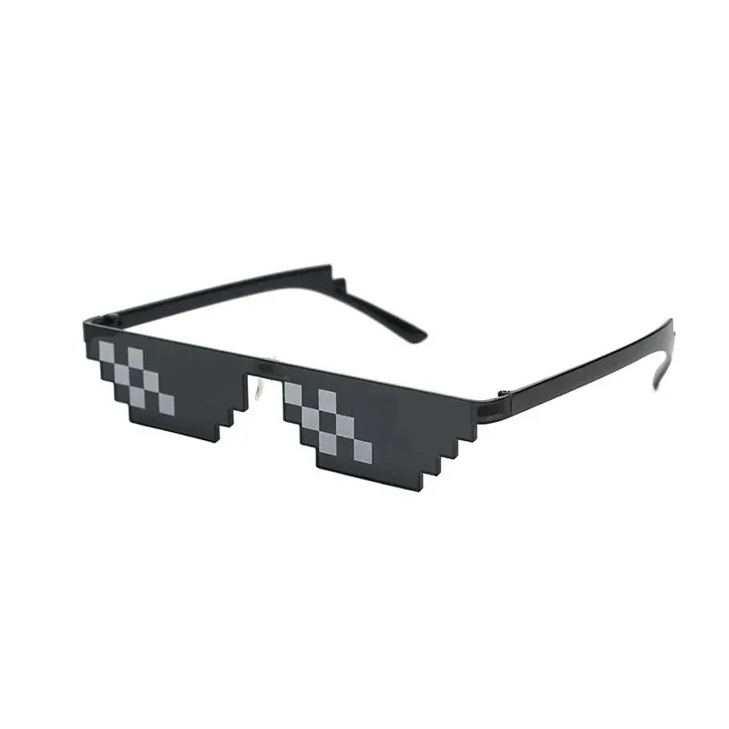 Pixelated Mosaic Sunglasses – Retro Party Shades Men & Women