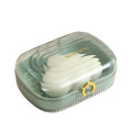 Leakproof Portable Soap Case Lid Detachable Drain Layer Home Gym Zpaxo Green