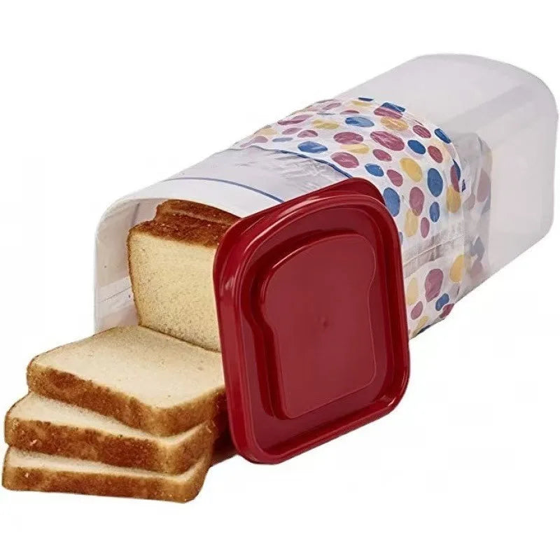 Airtight Clear Bread Box with Lid – Loaf & Sandwich Keeper Bread Storage Box Zpaxo Burgundy S