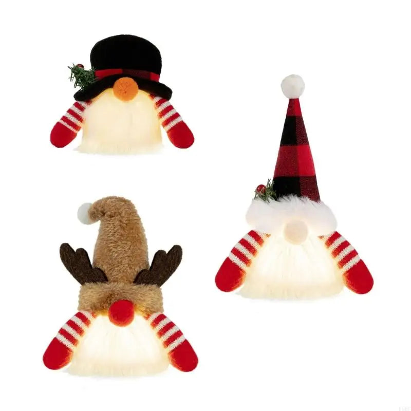 Illuminated Christmas Themed Plush Santa Snowman Deer Toy Easy