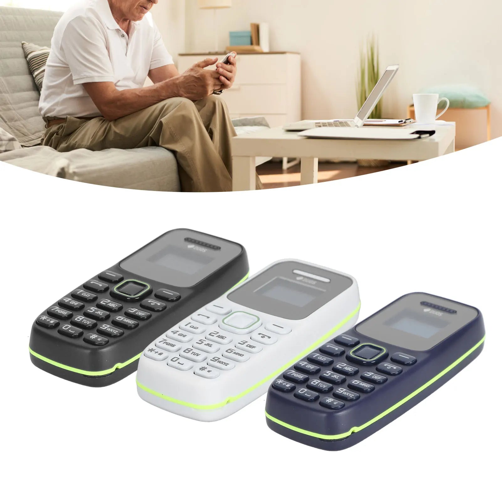 Dual SIM Mobile Phone Bluetooth Earphone Multi Language Support