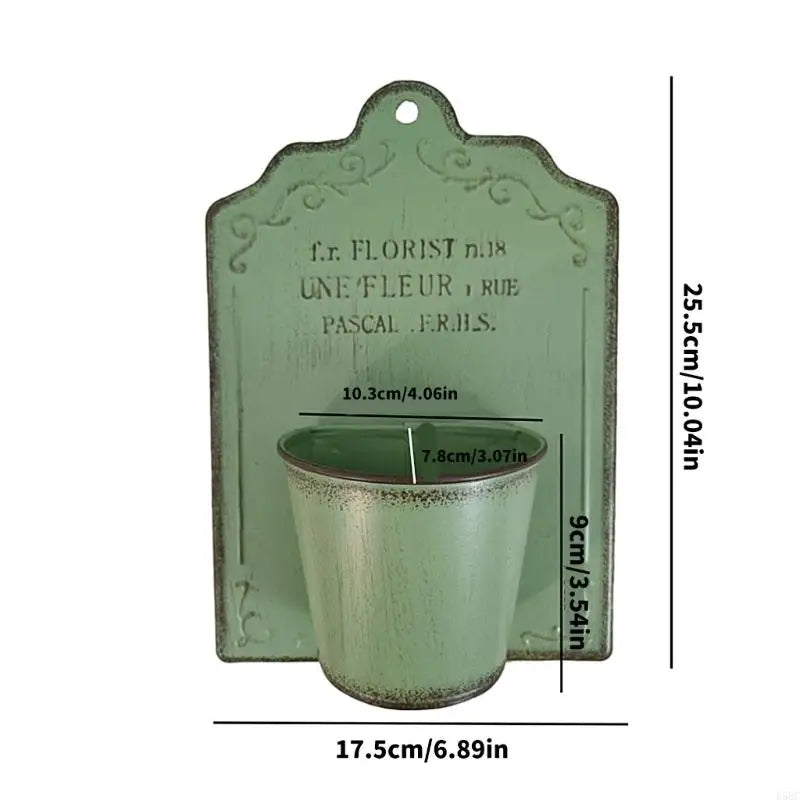 Elegant Basket Wall Hanging Planter Bucket Shelf Indoor Outdoor Plant