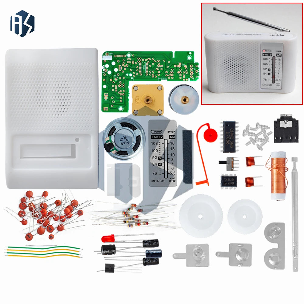 1 Set AM/FM Stereo Radio Kit (Model CF210SP): DIY Electronic Production Suite for Arduino Zpaxo