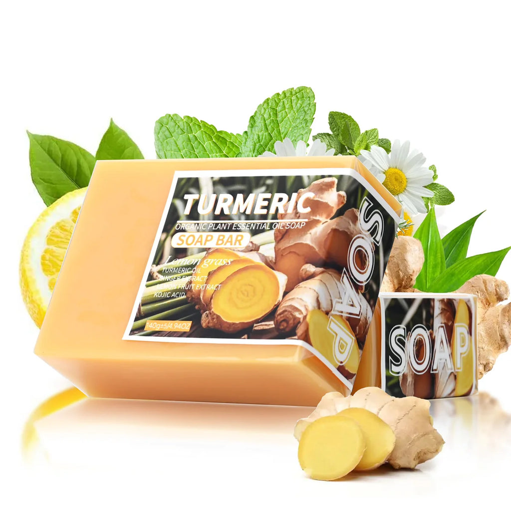 Turmeric & Lemon Essential Oil Handmade Soap 140g – Face & Body Handmade Soap Bar Zpaxo Default Title