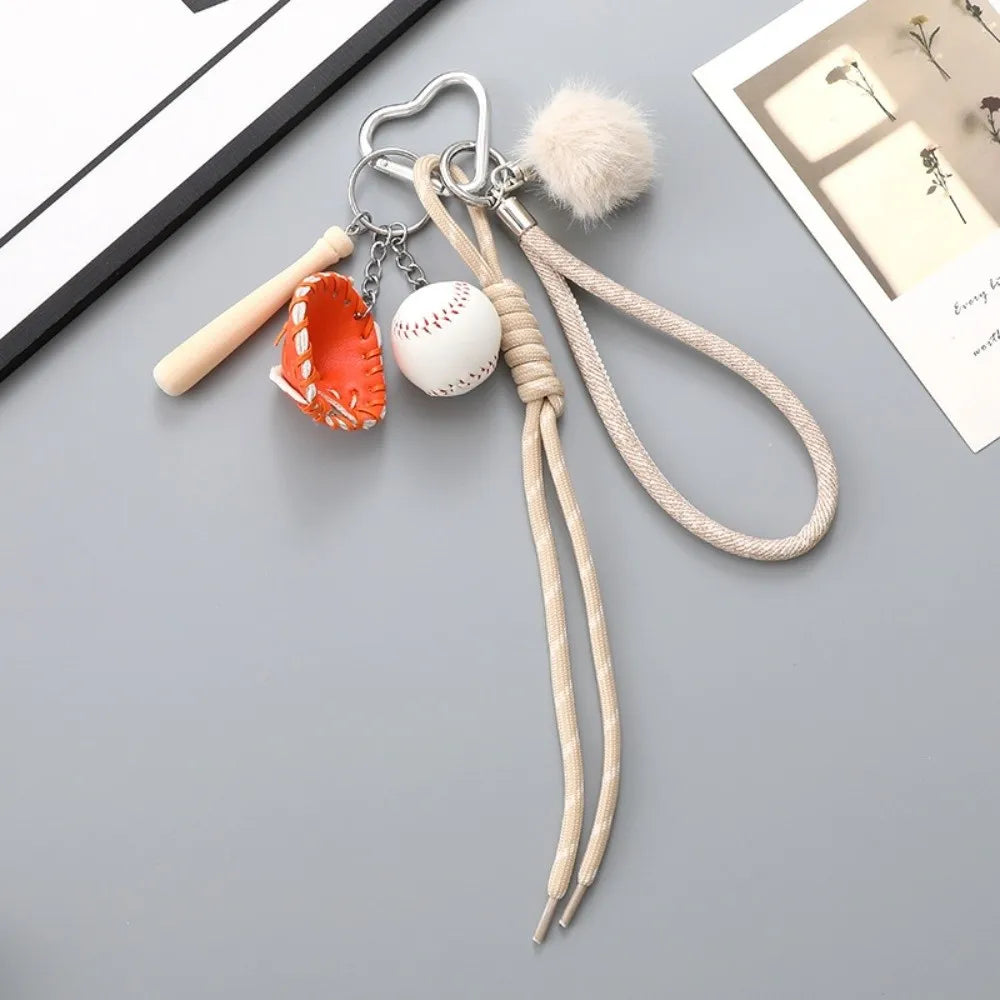 Table Tennis Racket Baseball Braid Rope Pendant Hanging Chain Stylish Zpaxo