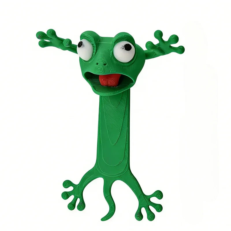 Funny Frog Pop-up Bookmark Creative 3D Cartoon Animal Reading Office