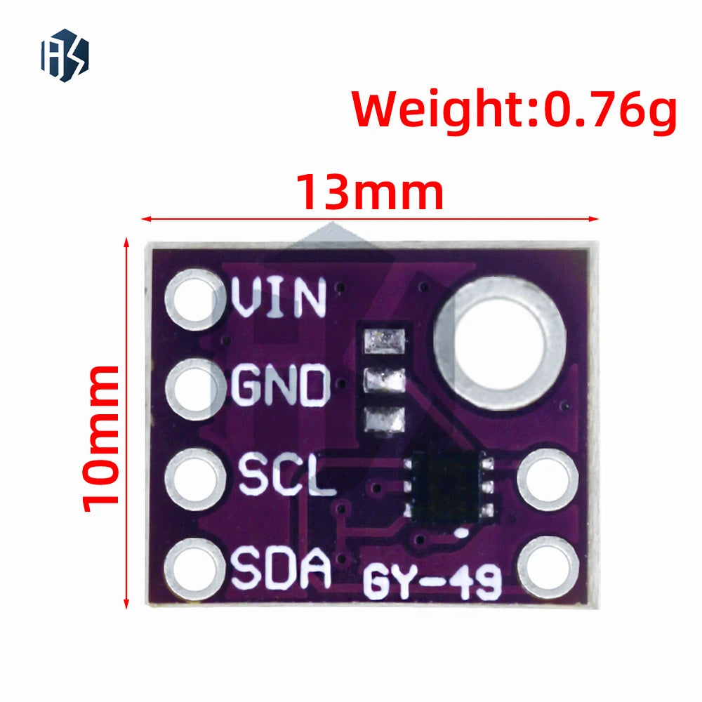 GY-49 MAX44009 Light Sensor Ultra-low Power 4-Pin I2C 1 7V-3 6V Zpaxo