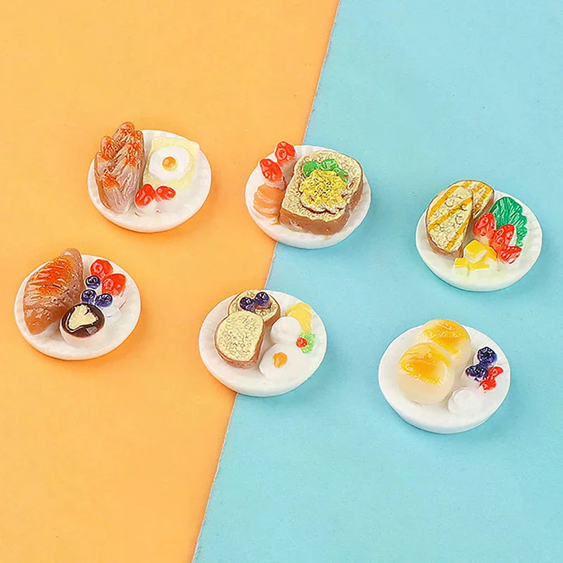 Decorative Mini Dim Sum Platter DIY Miniature Landscape Fairy Gardens Zpaxo