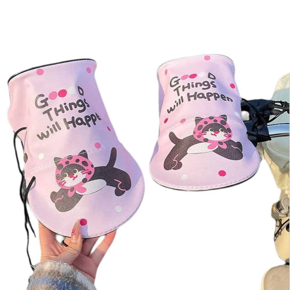 3D Design Motorcycle Handlebar Gloves Breathable Short Long Scooter Zpaxo Pink Short