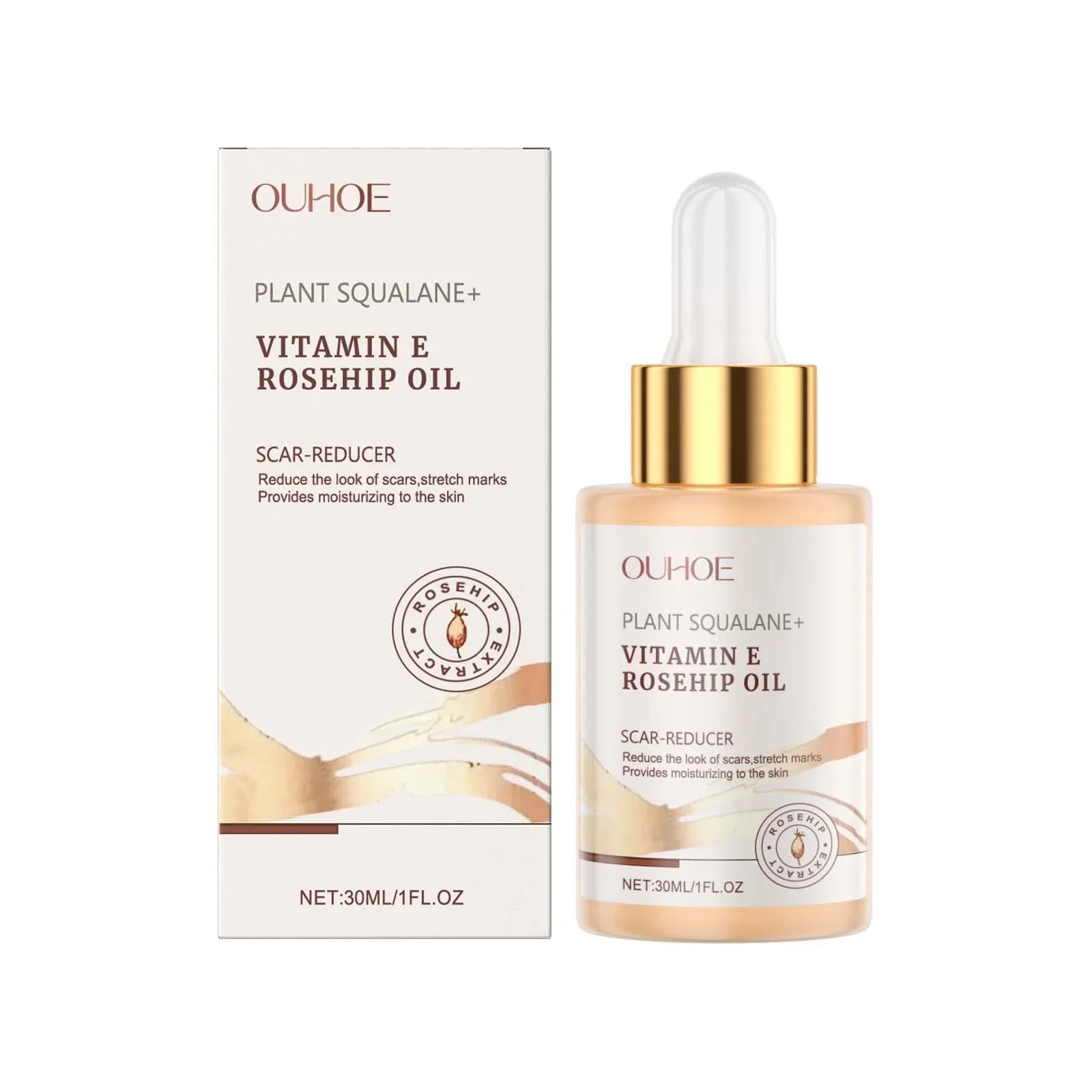 Squalane Rosehip Face Oil – Firming, Anti-Aging & Moisturizing Facial Care Oil Zpaxo 30ml boxed