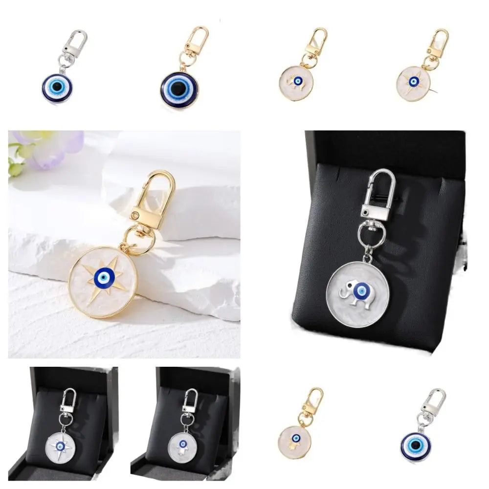 Creativity Resin Star Demon Eye Keychain Alloy Dripping Oil Turkish Zpaxo