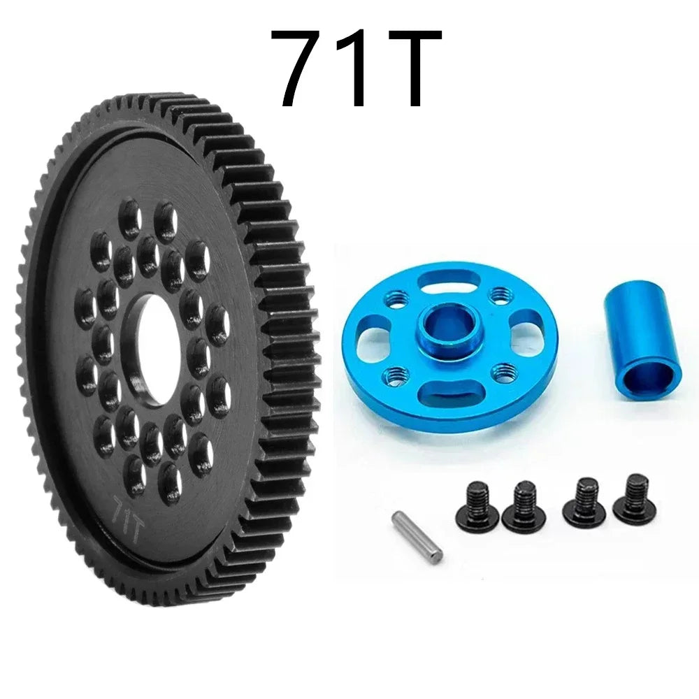 Aluminum Speed Spur Gear Mount Upgrade Parts Tamiya TT02 TT-02 RC Car Zpaxo 71T
