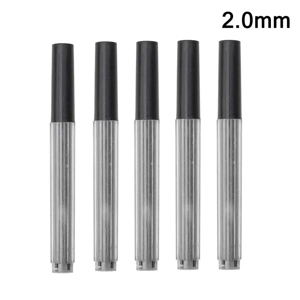 0 3 5 7 9 1 Metal Mechanical Pencil 2B HB Lead Art Sketch Drawing Zpaxo 5 Boxs 2.0mm Leads