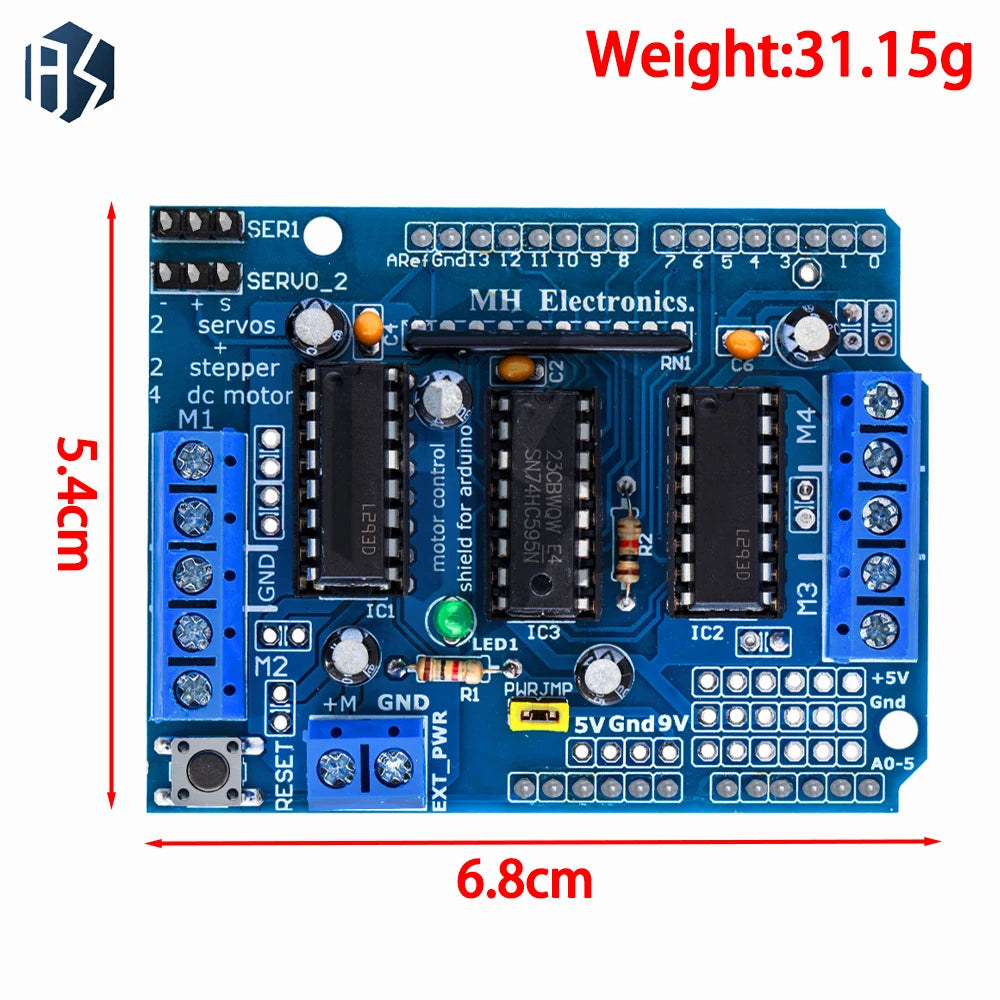 L293D Motor Control Shield Drive Expansion Board Arduino Zpaxo