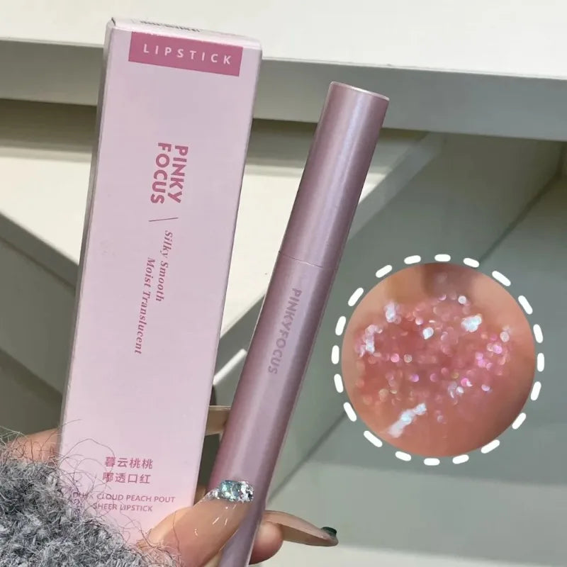 Diamond Glitter Solid Jelly Lip Gloss Pen Moisturizing Mirror Water