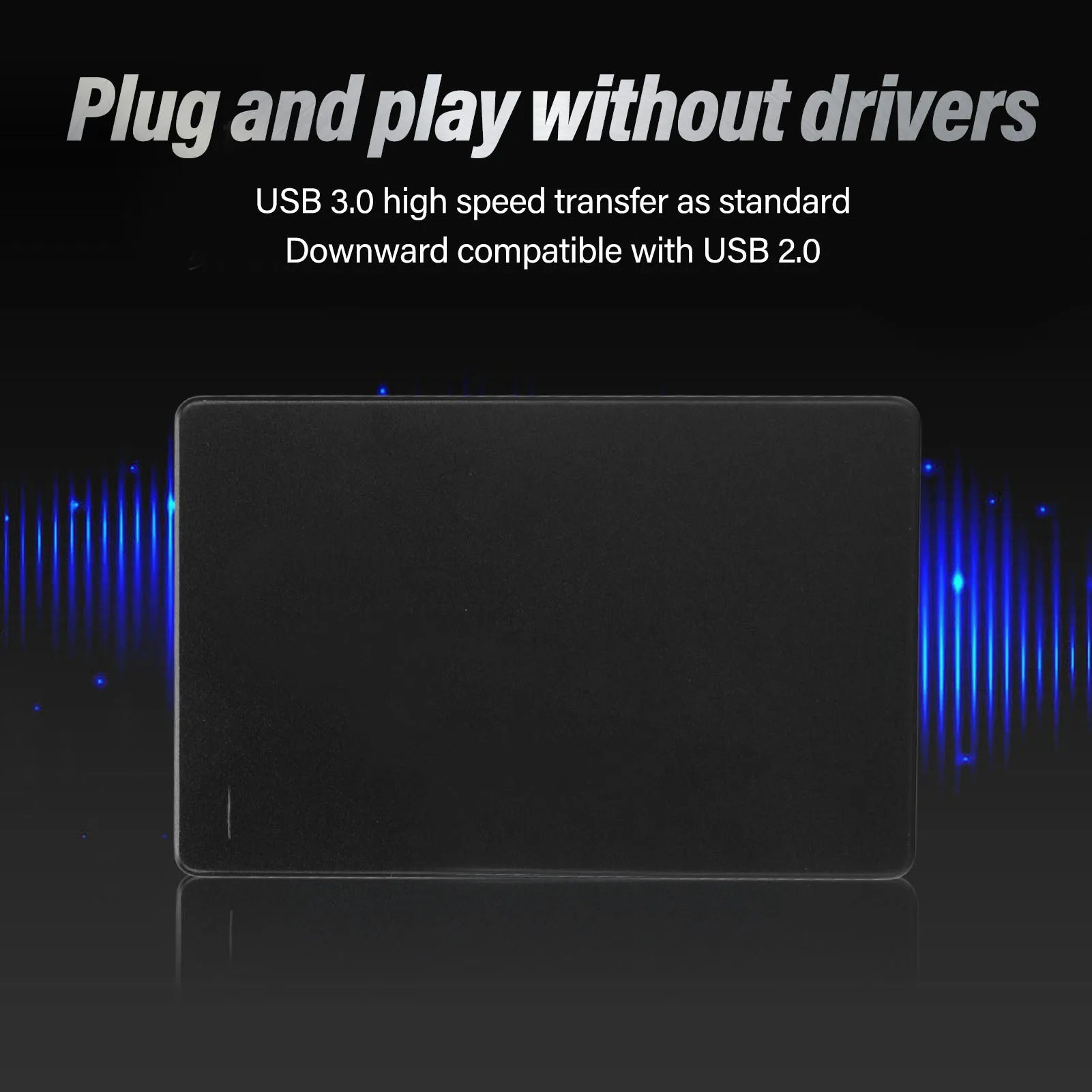2.5in External Hard Drive Portable USB3.0 5Gbps High Speed Ultra Slim Metal External Hard Drive for Win for OS Zpaxo