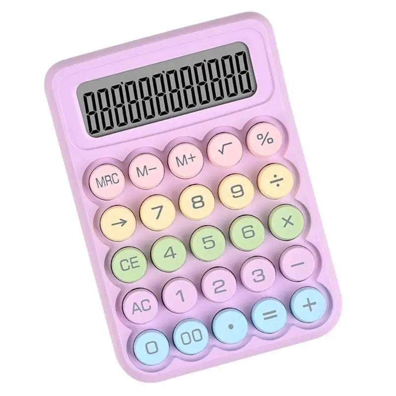 652F Mechanical Keypad Calculator Clear LCD Display Student Stationery Zpaxo