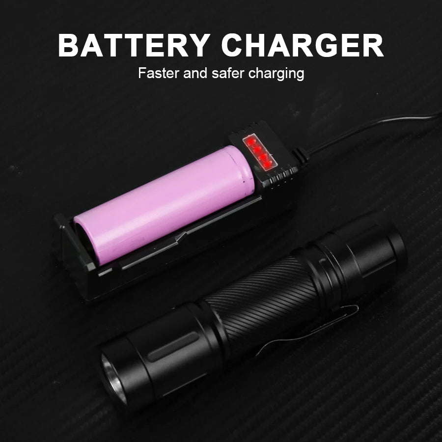 ZHIYU 1200LM Tactical EDC Flashlight – IP66, 6 Modes, 200m Beam