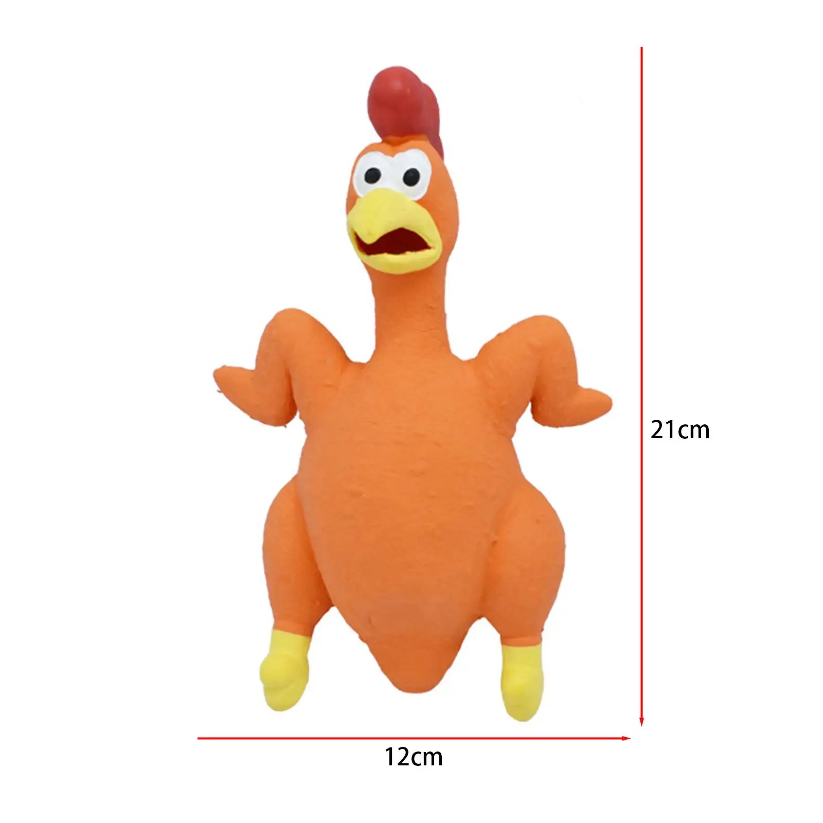 Rubber Chicken Beach Games Outdoor Games Novelty Rubber 12x21cm Backyard Games Sturdy Bite Resistant Cute Squeeze Chicken Zpaxo