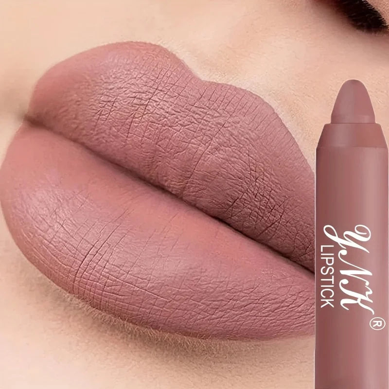 Nude Series Velvet Matte Lipstick Pencil Waterproof Long Lasting Red Lip Stick Non-Stick Cup Makeup Lip Tint Pen Cosmetic Makeup Zpaxo