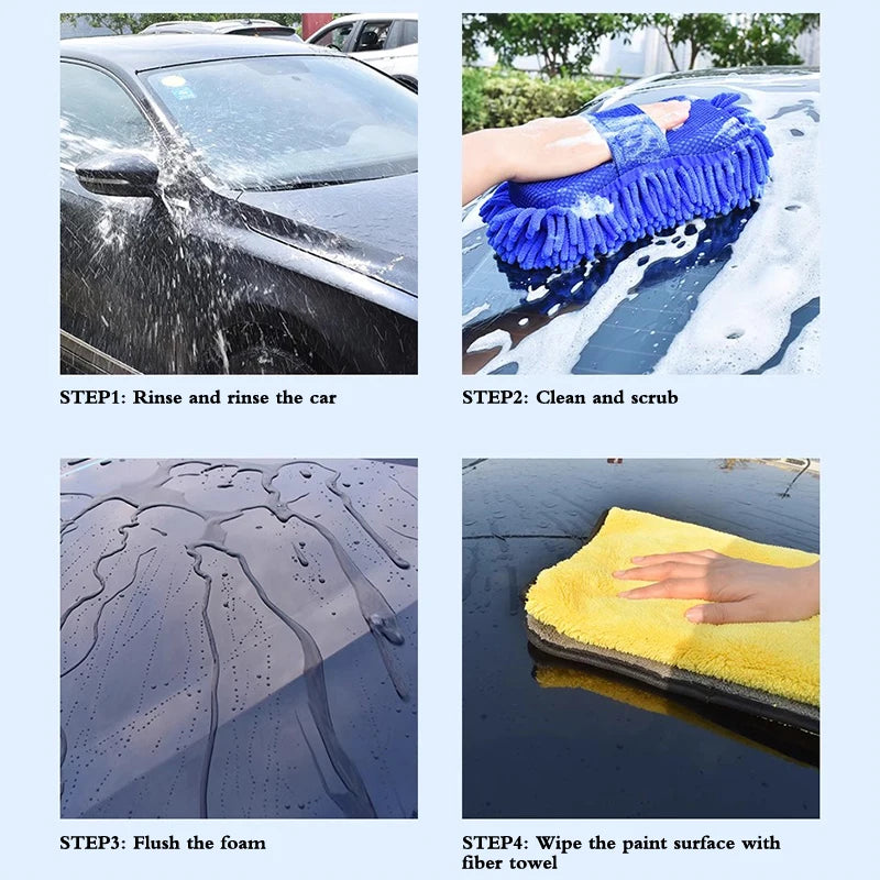 Chenille Microfiber Car Wash Sponge Brush – Scratch-Free