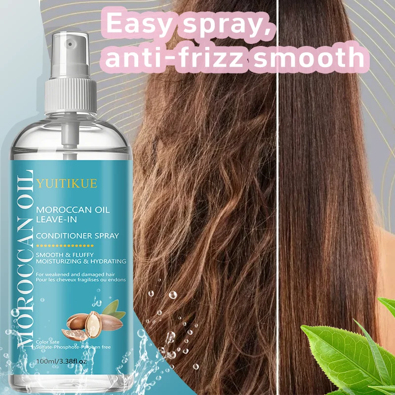 Moroccan Argan Oil Leave-In Conditioner Spray | Anti-Frizz Leave-In Conditioner Spray Zpaxo