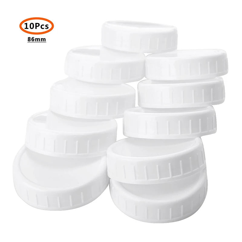 Airtight Plastic Storage Lid 70 Inner Diameter Sealing White Mason Zpaxo 86mm