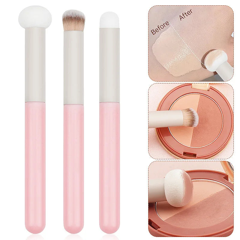 1 Sponge Makeup Brushes Mushroom Head Soft Concealer Brush Dry Wet