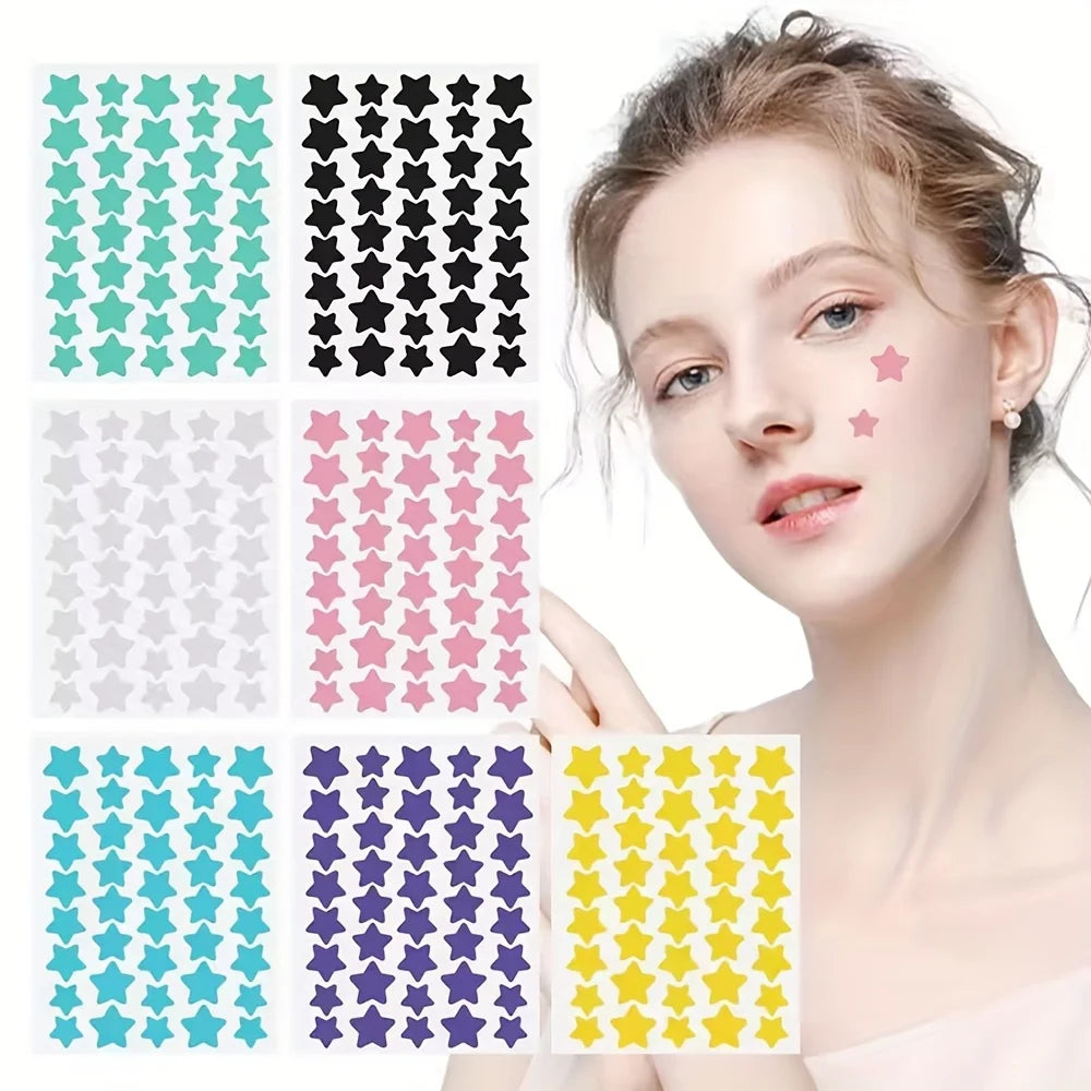 Colorful PE Pimple Patches Cute Star Shaped Cover Sticker Invisible Zpaxo