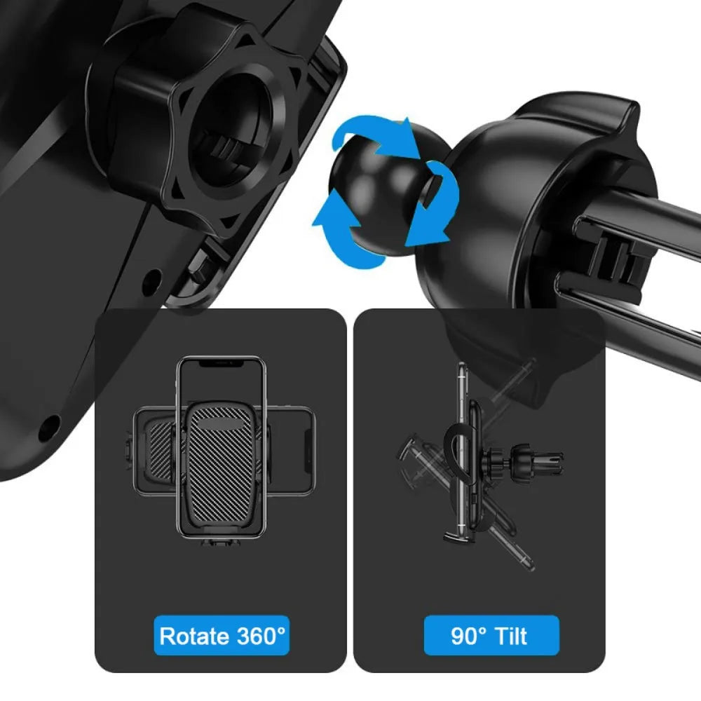 Charger Bracket 360° Rotation Car Cellphone Support Phone Car Air Vent Mount Car Phone Holder 17mm Ball Head Gravity Bracket Zpaxo