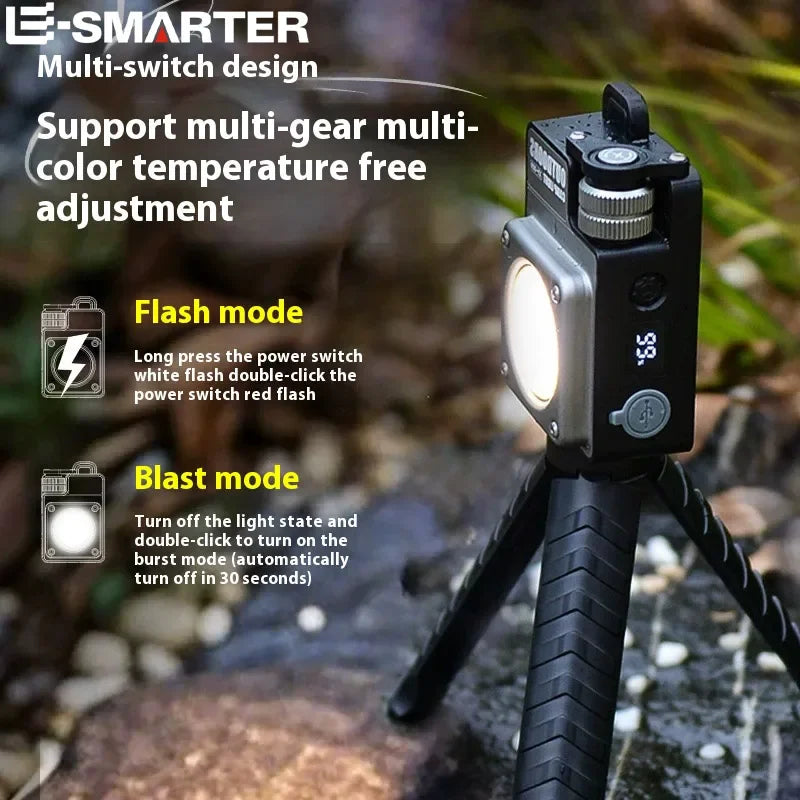 ESMARTER COB LED Camping Lantern 3500LM Magnetic Hook IPX4