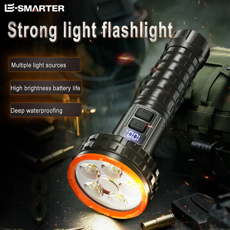 ESMARTER 15W USB Rechargeable LED Flashlight – 500m Beam