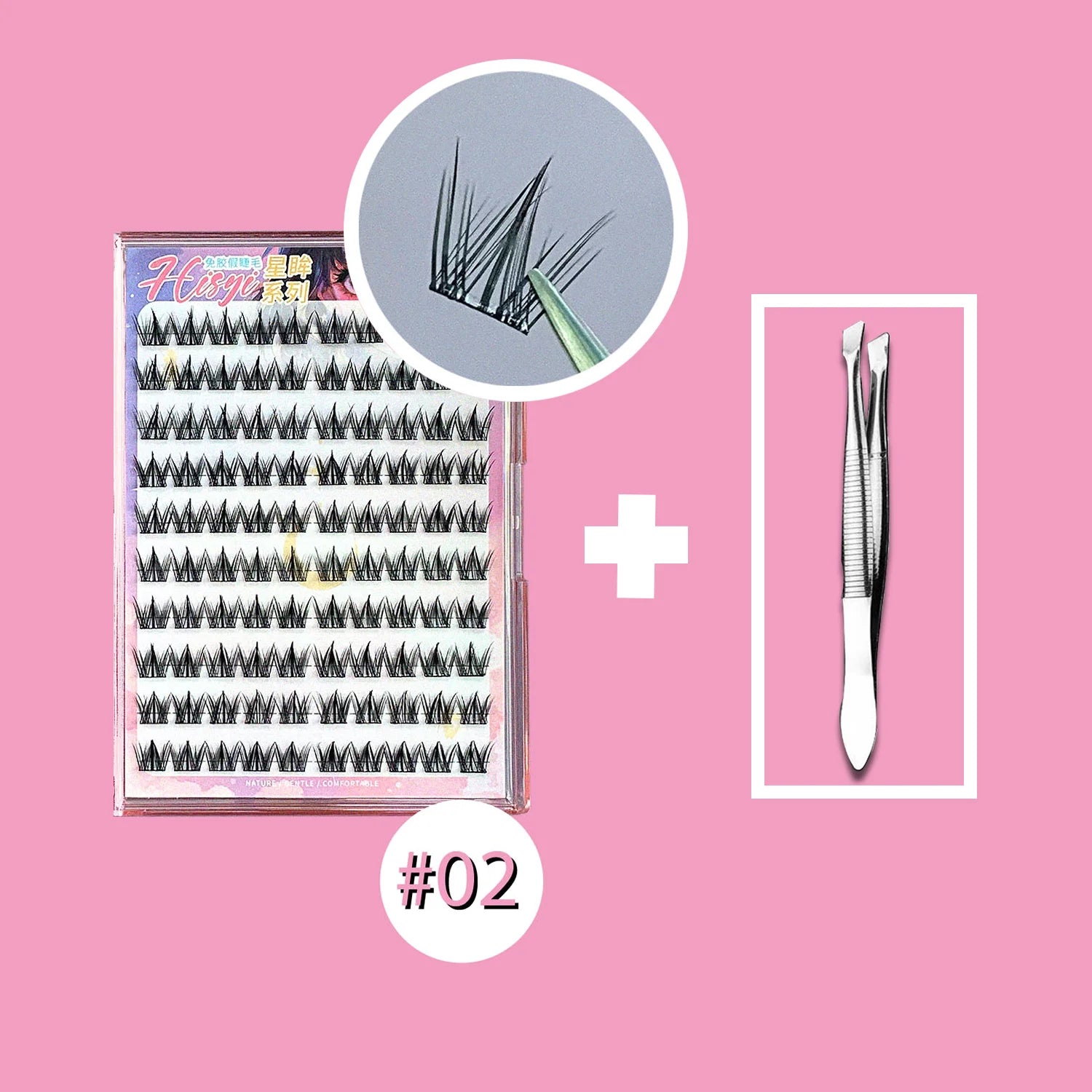 DIY single cluster glue-free false eyelashes cluster eyelashes soft, light, thick single eyelashes five options Zpaxo Combo pack 2