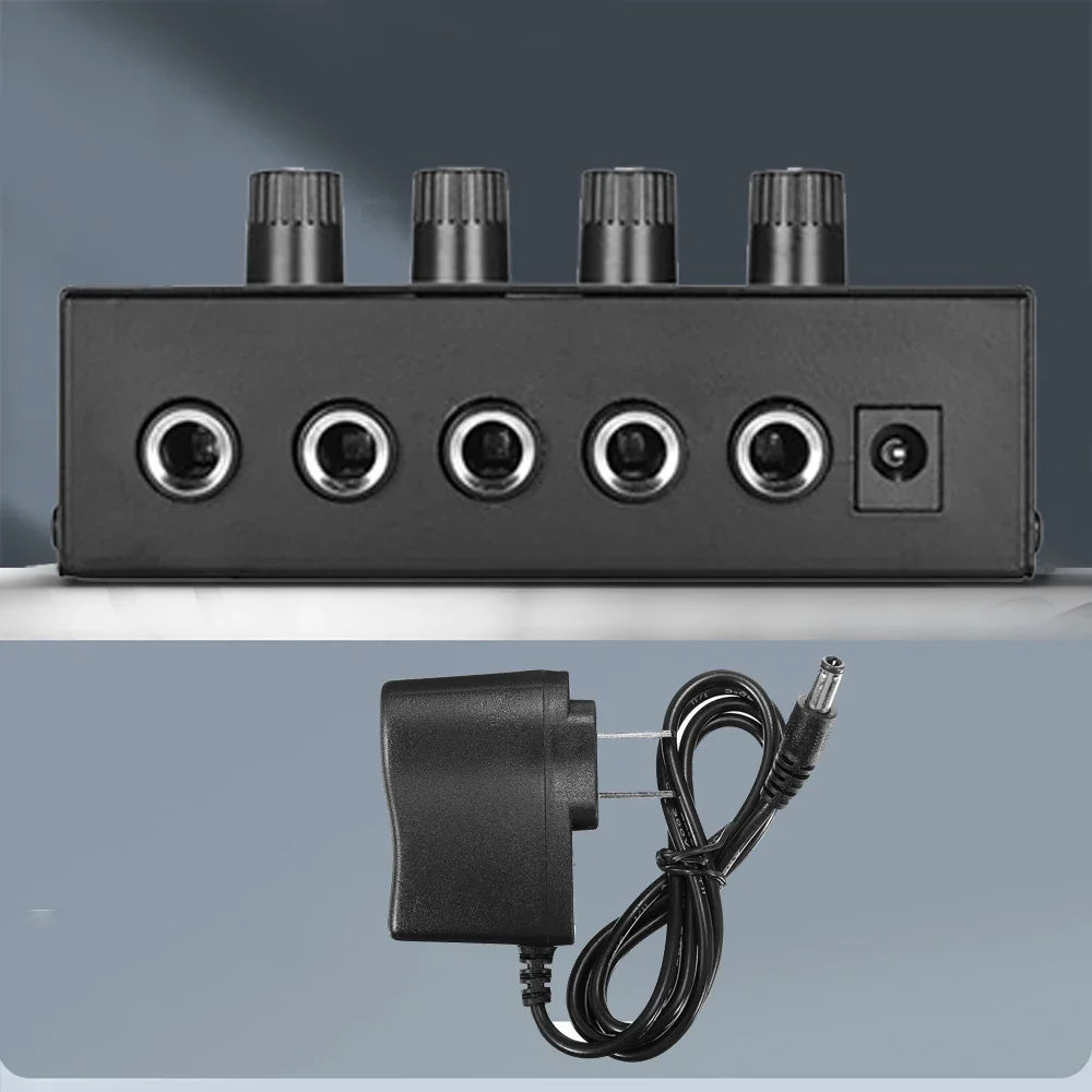 4 Channel Line Mixer Mini Sound DC 12V Easy Operation Audio Ultra Low