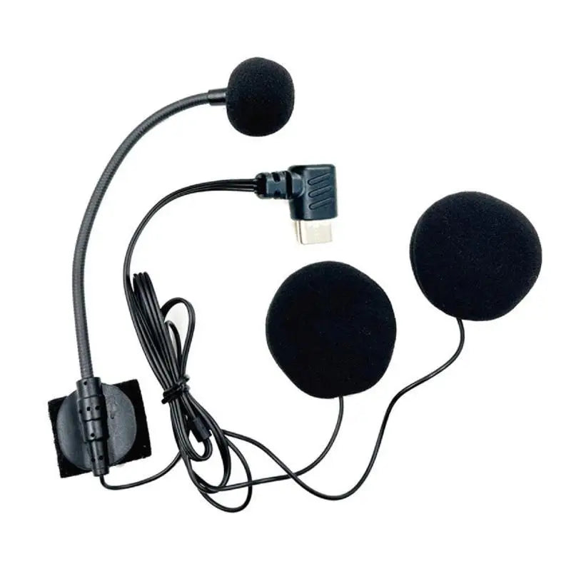 USB Type C Helmet Headset Microphone Compatibles Full Face Helmets Includes Noise Cancelling and Adjustable Boom Zpaxo