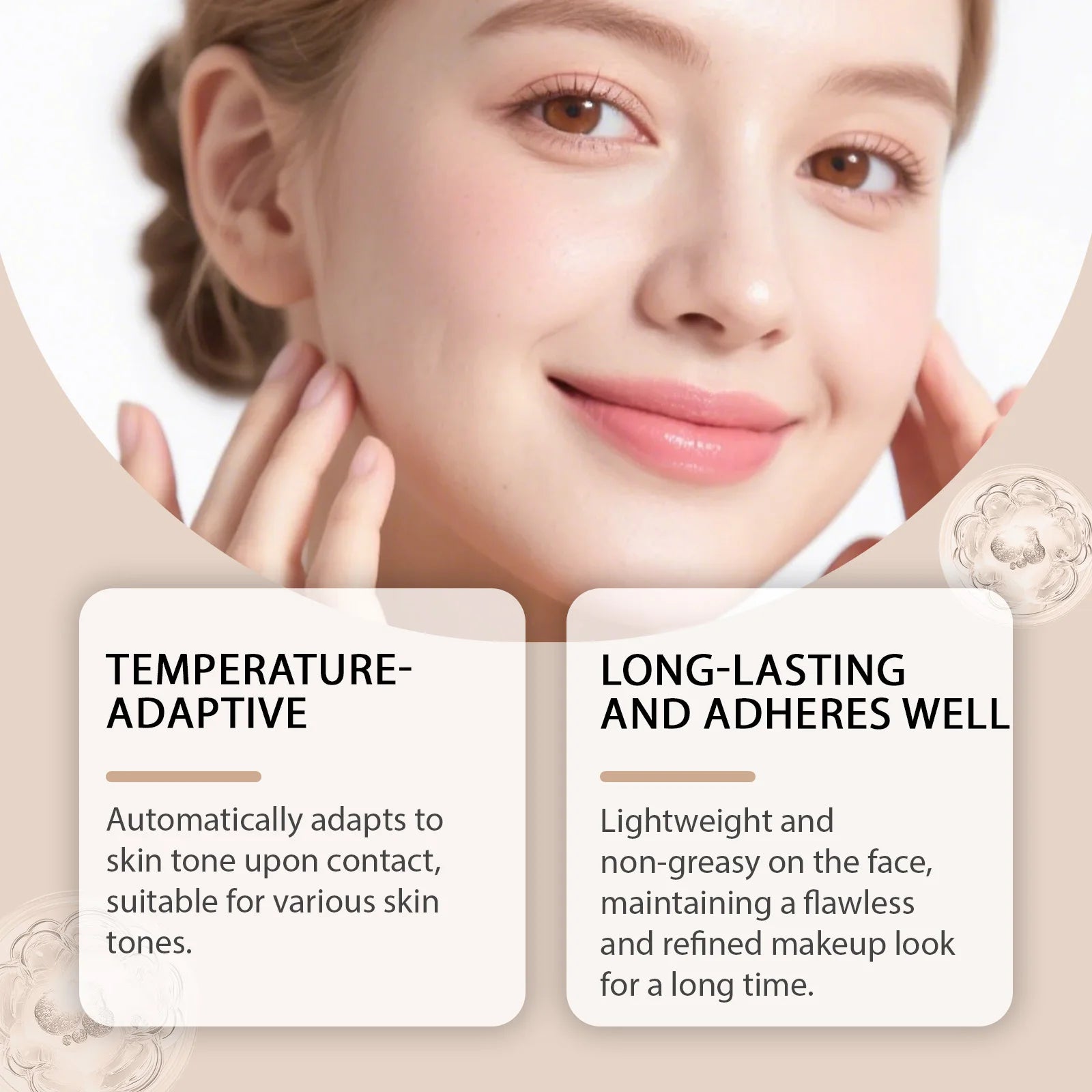 Liquid Foundation Natural Shade Oil-Control Liquid Covering Black Circles Blemishes Acne Marks Brighten Lightweight Makeup Base Zpaxo