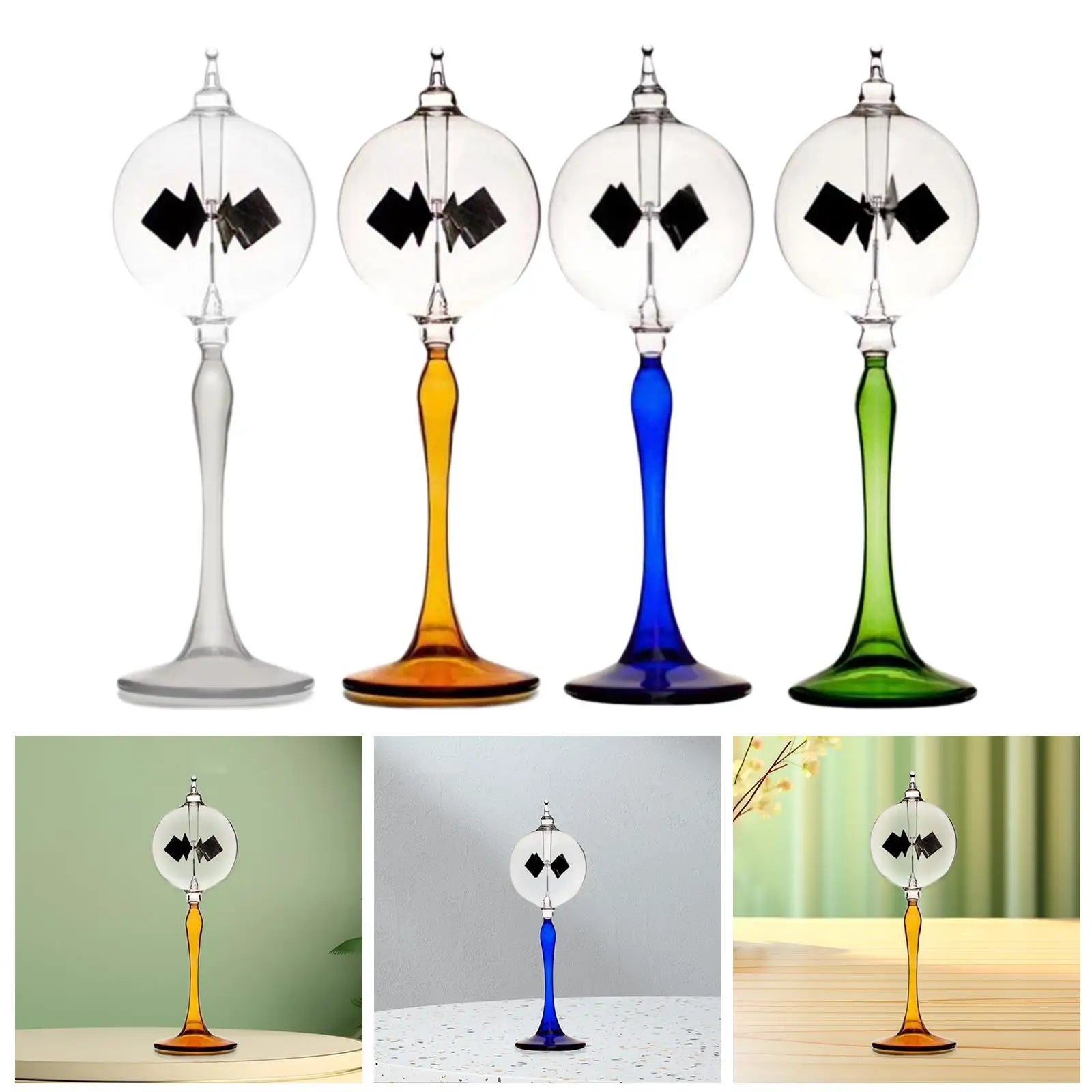 Solar Power Crookes Radiometer Windmill Glass Art Crafts Science Toy Zpaxo