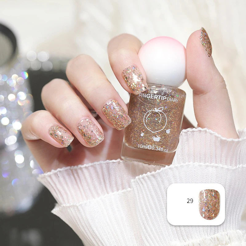 No-bake Nail Polish Polarized Nude Nails Art Tearable Quick Dry Zpaxo 29